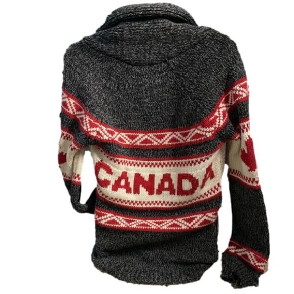 Bluenotes Canada Grey Button up Cardigan Sweater  (small) - Picture 3 of 11